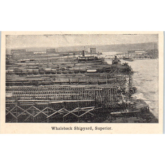 Whaleback Shipyard Superior Wisconsin 1901 Engraving AF2-A6