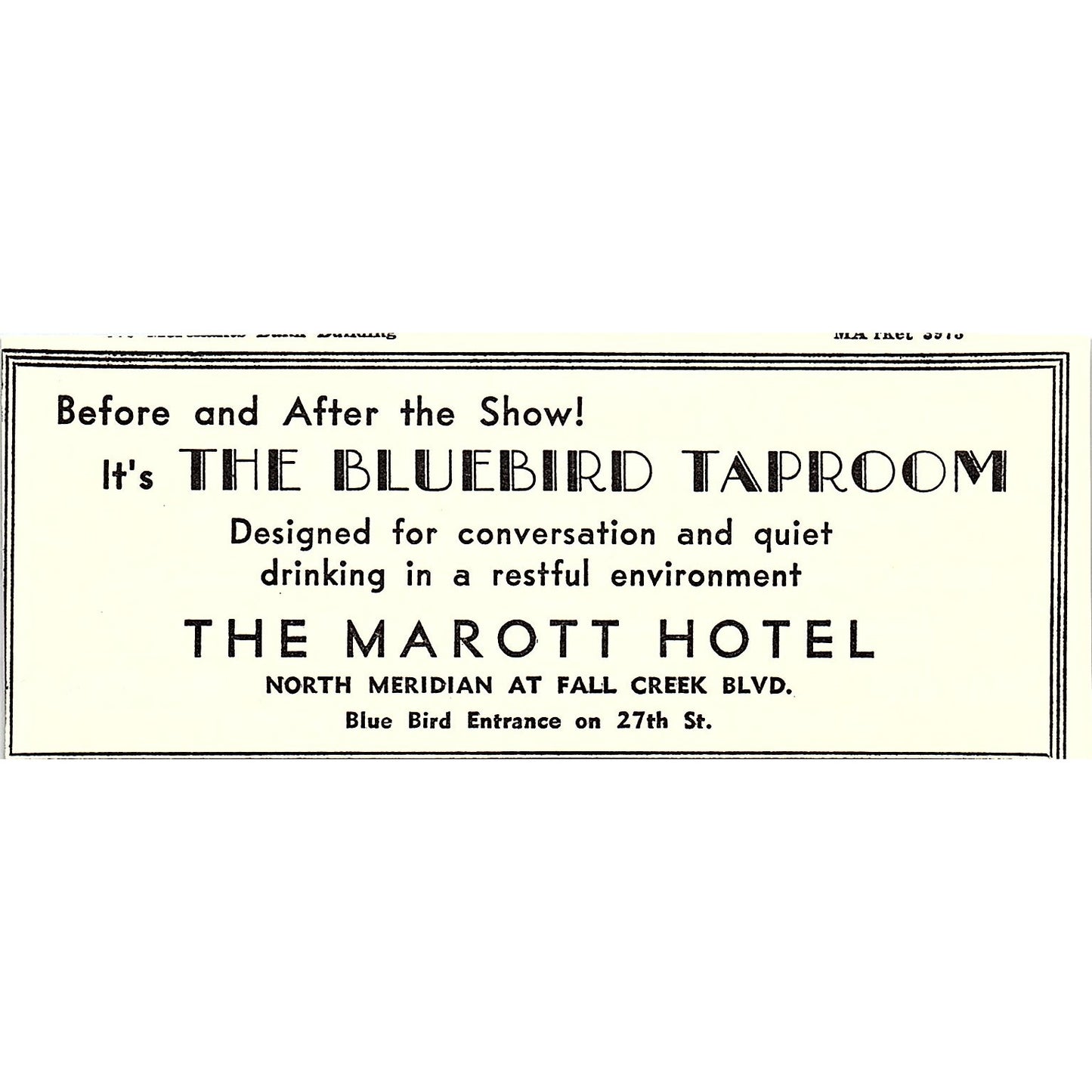 The Wintergarden Rainbow Bar Everglades Room Indianapolis IN 1947 Ad AF6-21