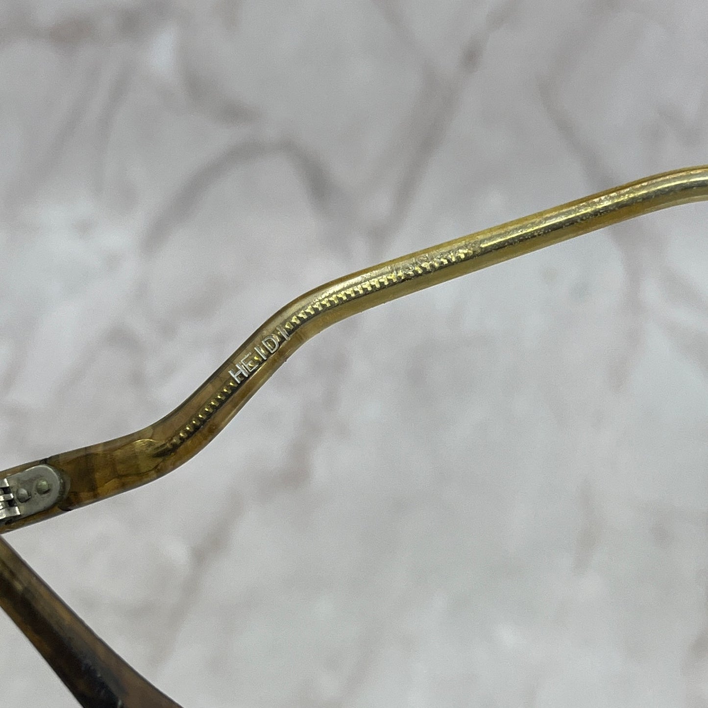 Vintage Drop Arm Brown Sparkle Heidi Sunglasses Eyeglasses Frames TG7-G6-6