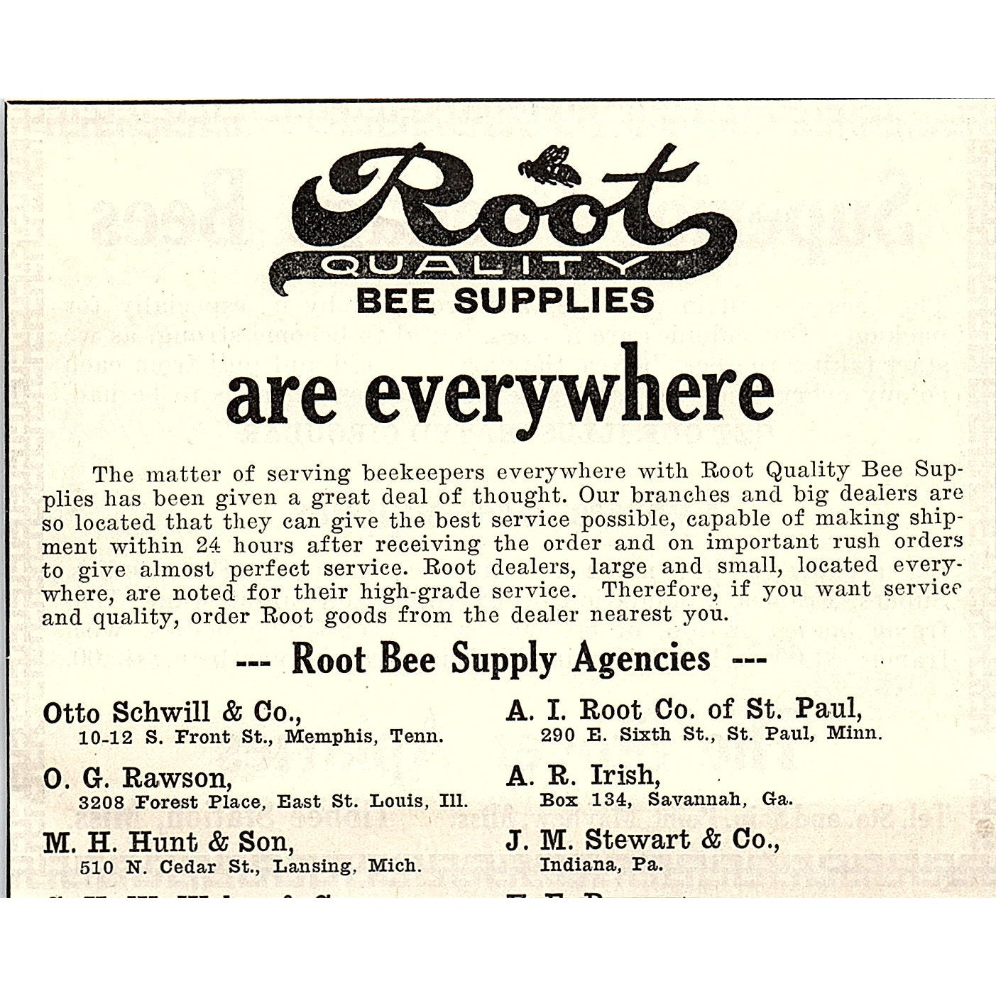 Stover Apiaries Superior Package Bees Mayhew Tibbee Station MS 1926 Ad AG3-H2