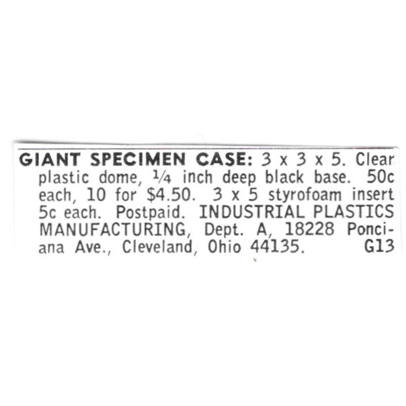 Industrial Plastics Manufacturing Specimen Case Cleveland OH 1972 Ad AF8-S19
