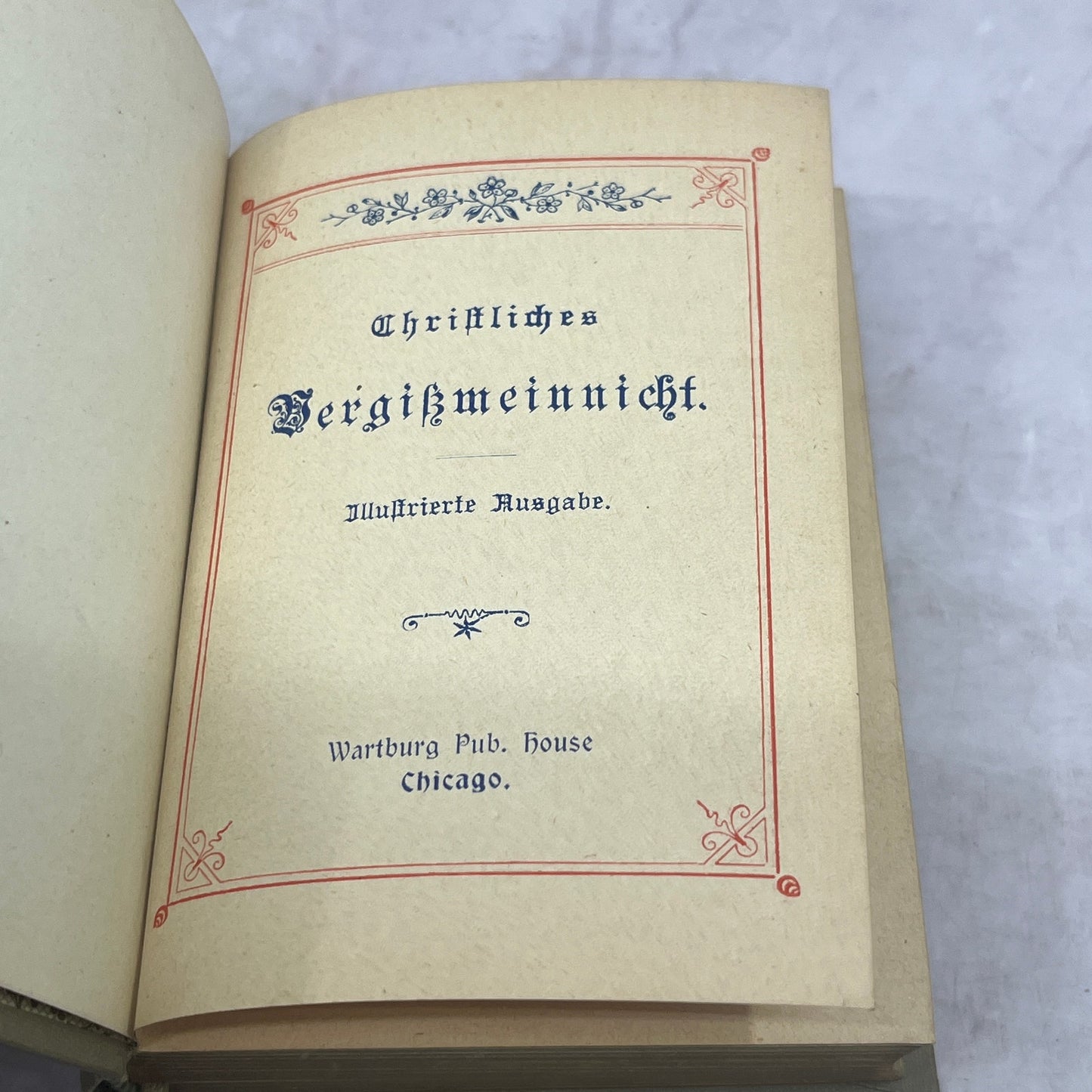 1880s Victorian German Christian Devotional Christliches Vergissmeinnicht TE3-OB