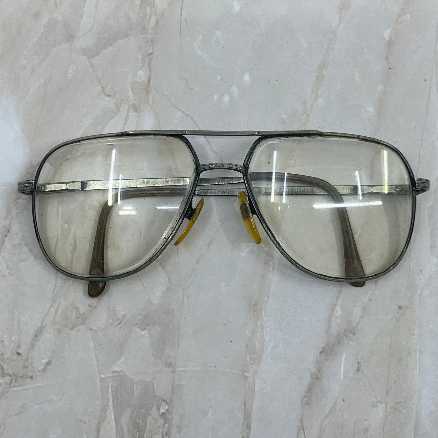 Retro Men’s Wrangler 568 Japan Aviator Sunglasses Eyeglasses Frames TD7-G4-9