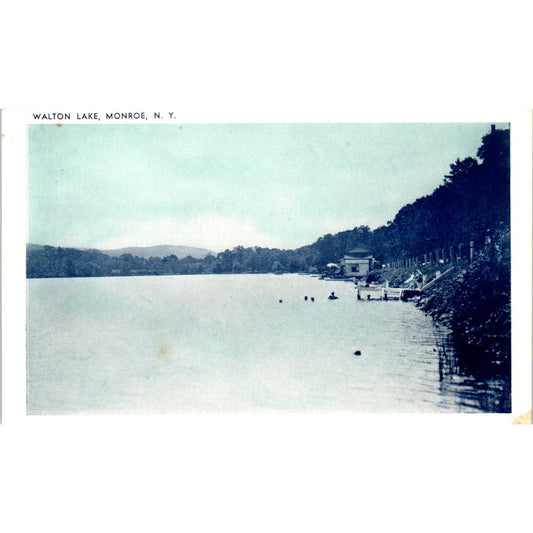 Along Walton Lake Monroe NY Vintage Postcard PC8