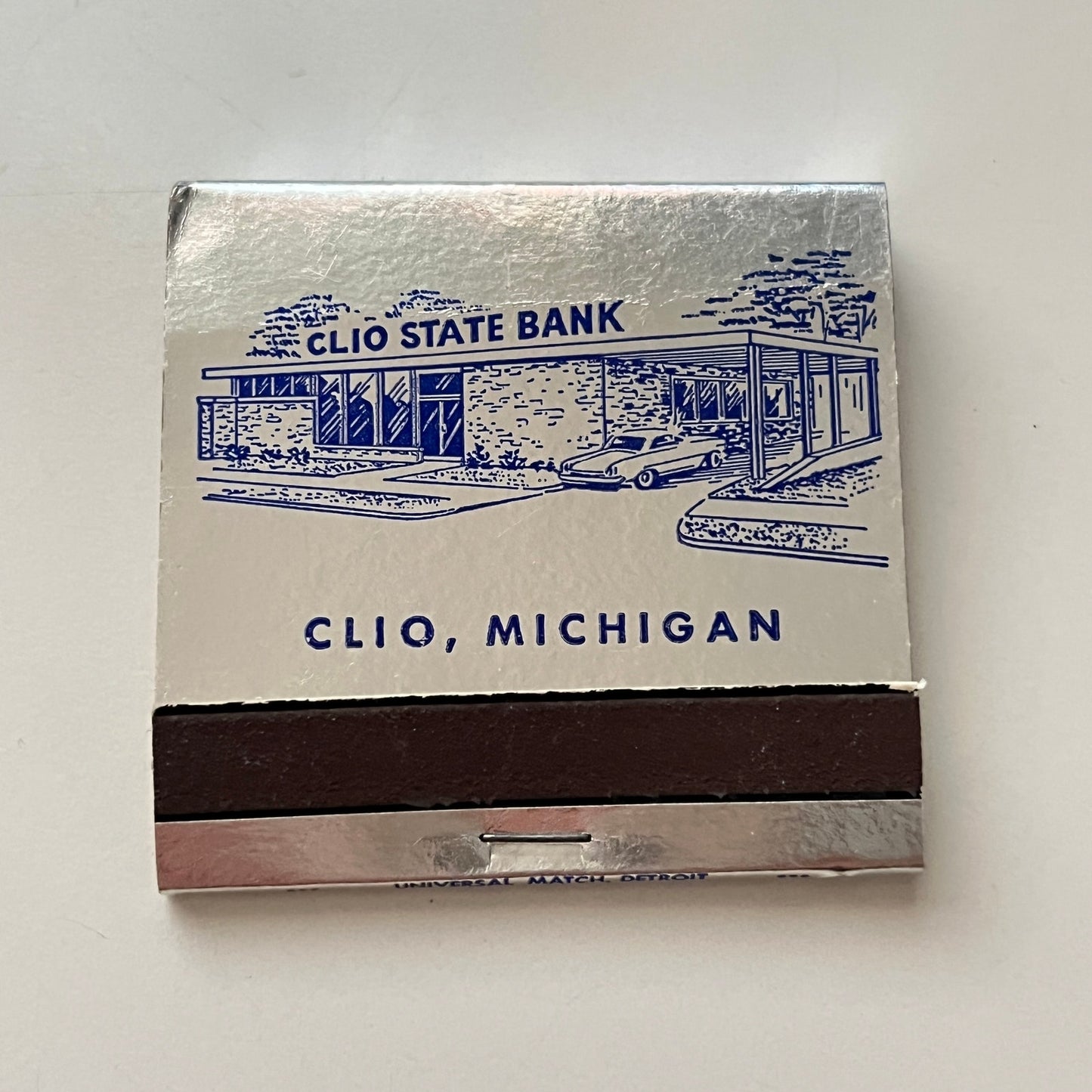 Clio State Bank Clio Michigan Feature Matches Vintage Matchbook SF4-M1