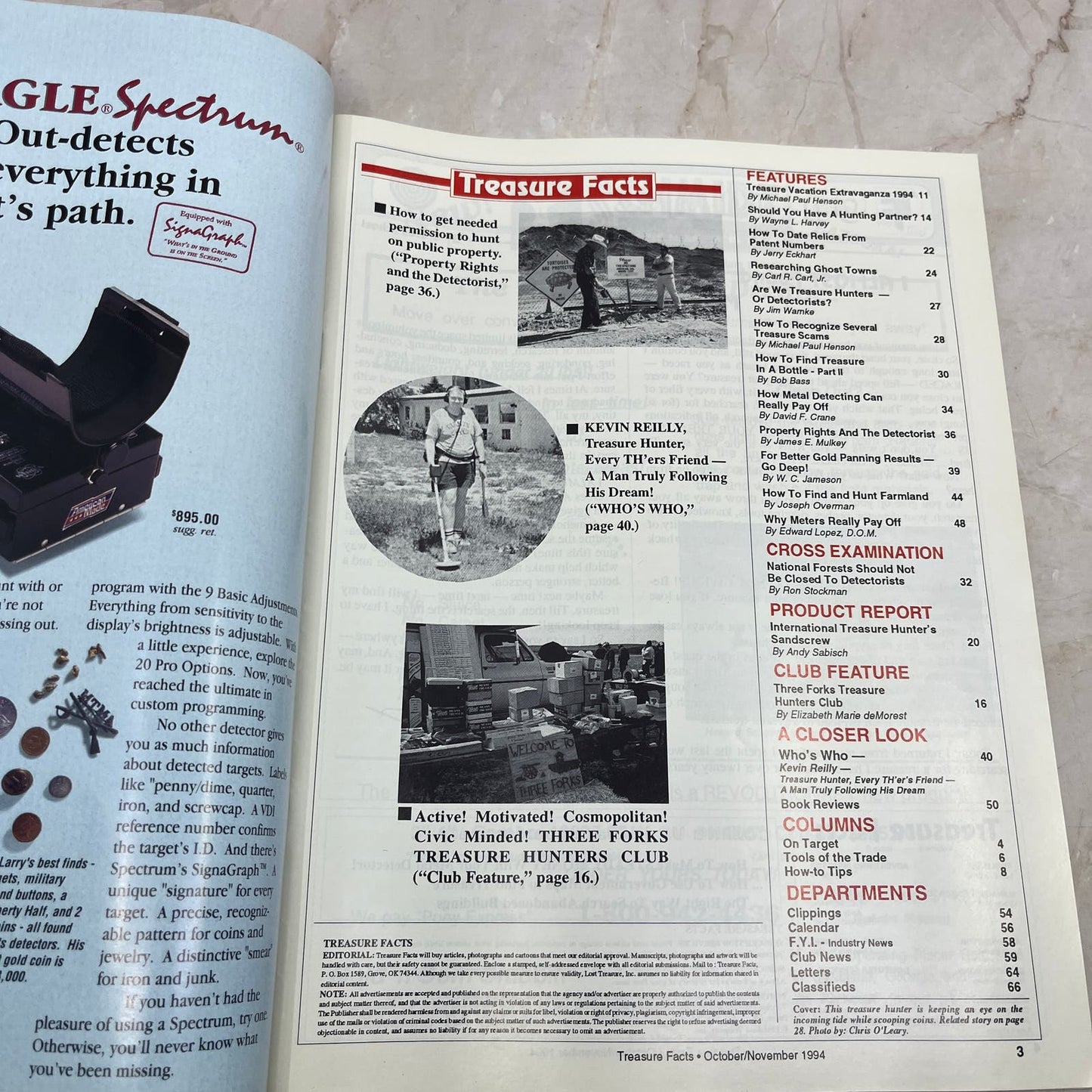 1994 Oct/Nov - Treasure Facts Magazine - Treasure Hunting Metal Detecting M17