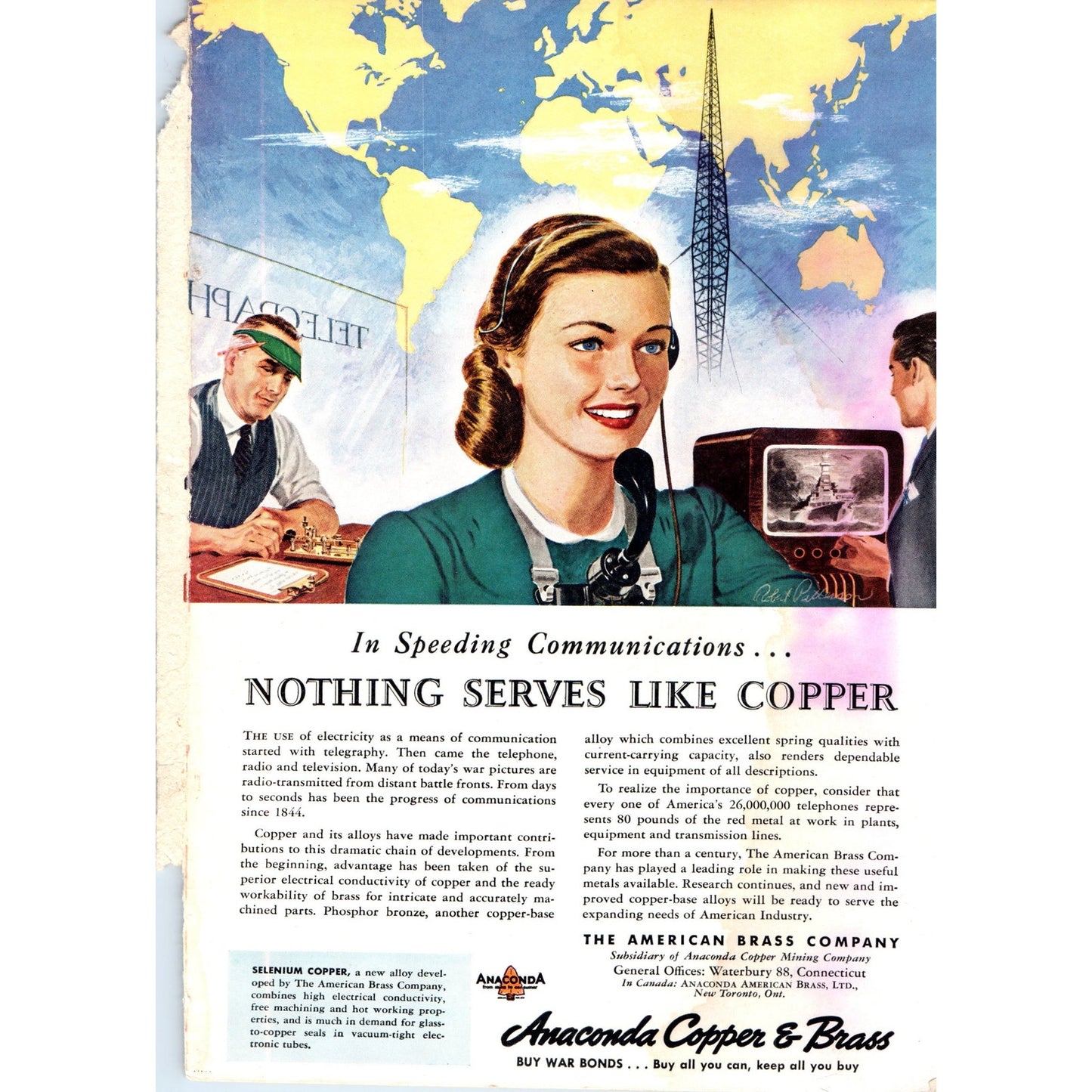 1945 Friendly American Custom Lands in Brussels Coke Coca Cola Advertisement D18