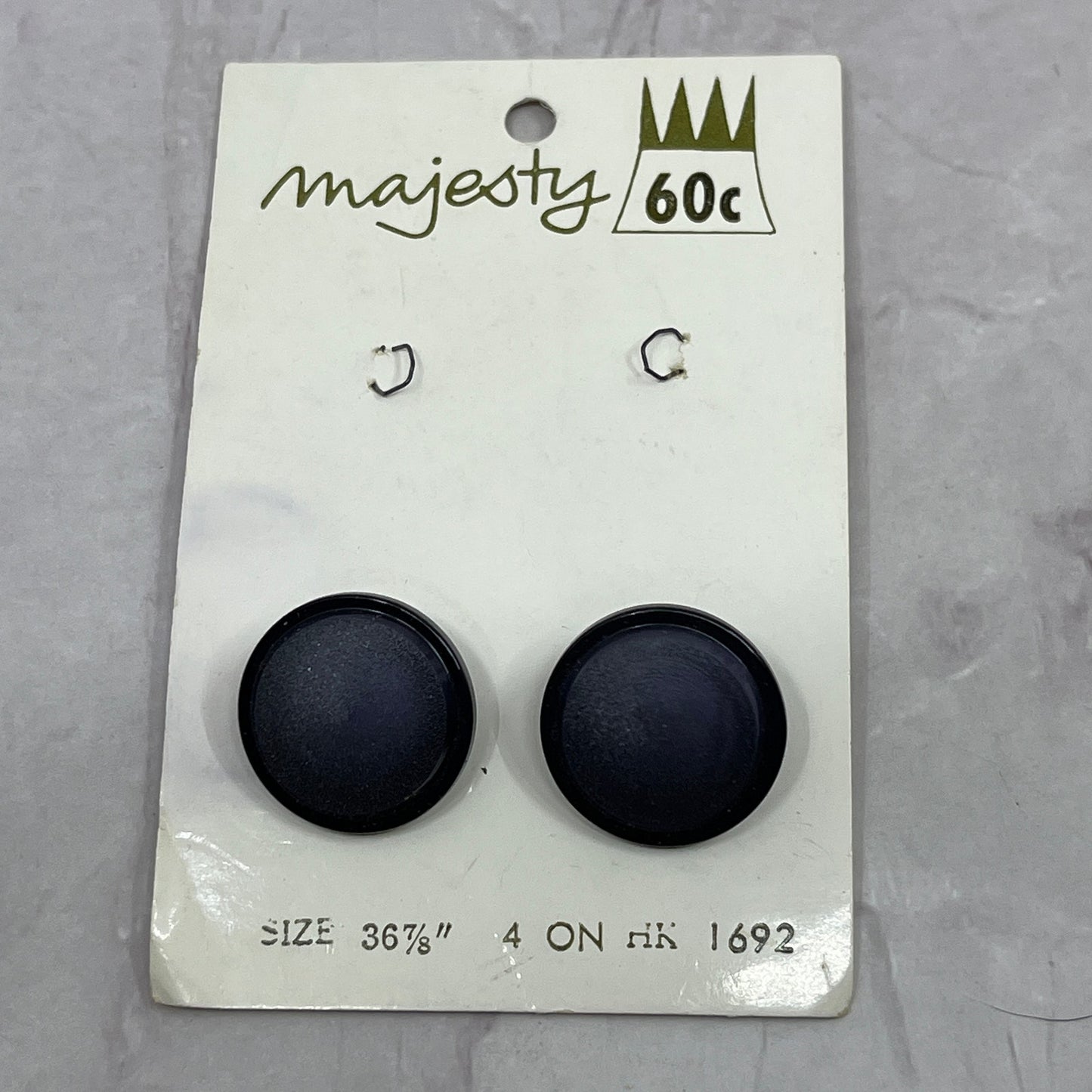 Vintage Lot of 2 Majesty Navy Blue Size 36 7/8 Buttons 1792 SE2