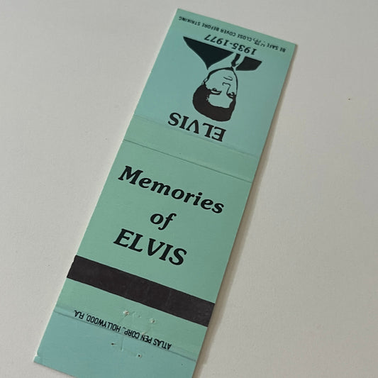 1977 Memories of Elvis Presley Vintage Matchbook Cover TB6-MB2-5