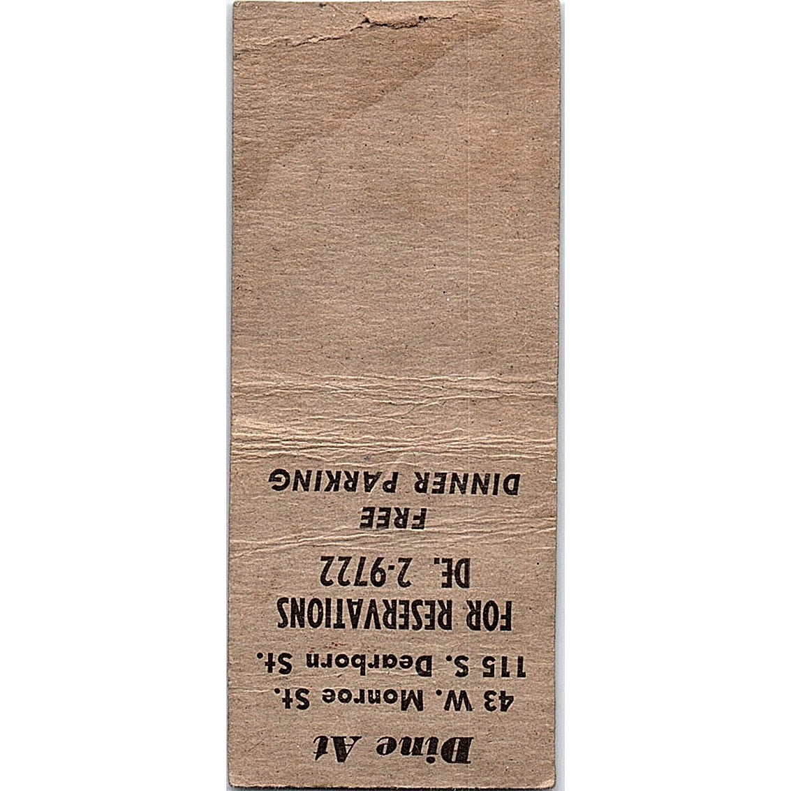 Esquire Pub Restaurant Chicago Vintage Matchbook Cover SC7-Y11