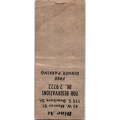 Esquire Pub Restaurant Chicago Vintage Matchbook Cover SC7-Y11