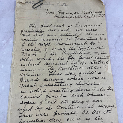 1907 Letter Lillian Lutes Wm. Dyer On Pickering-Ford Phoenixville PA D23