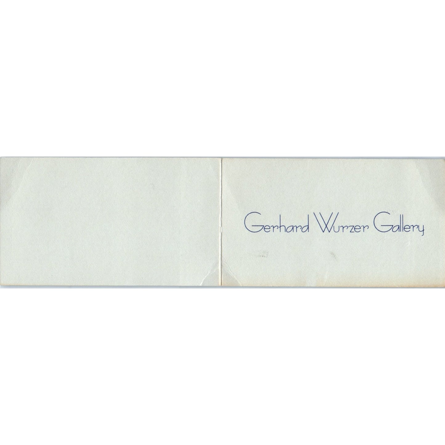 Gerhard Wurzer Gallery Suzanne Cohen Houston TX Vintage Business Card SD4-B4