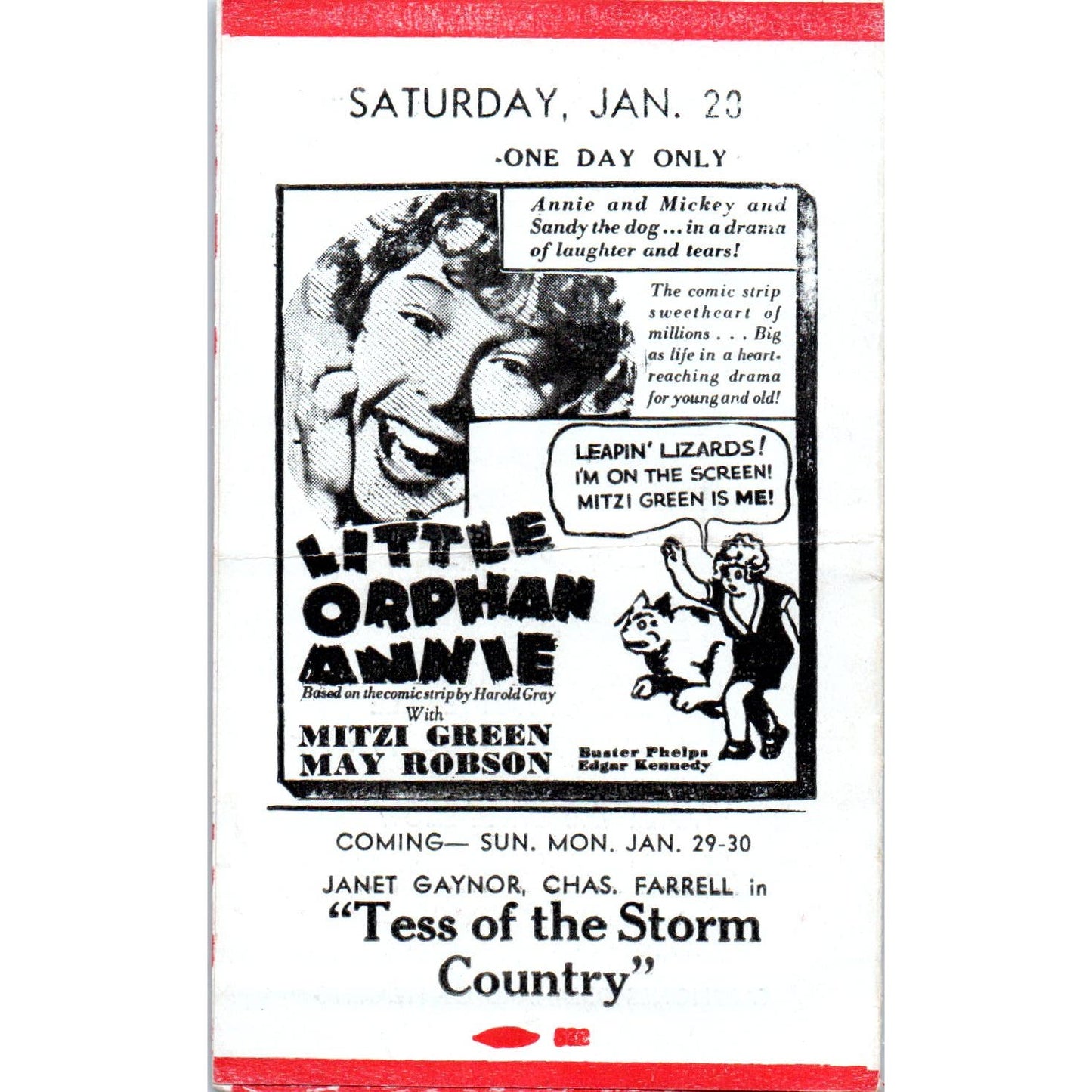 c1932 Johnny J. Jones Alcyon Theatre Highland Park IL Program The Conquerors AB9