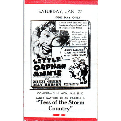 c1932 Johnny J. Jones Alcyon Theatre Highland Park IL Program The Conquerors AB9
