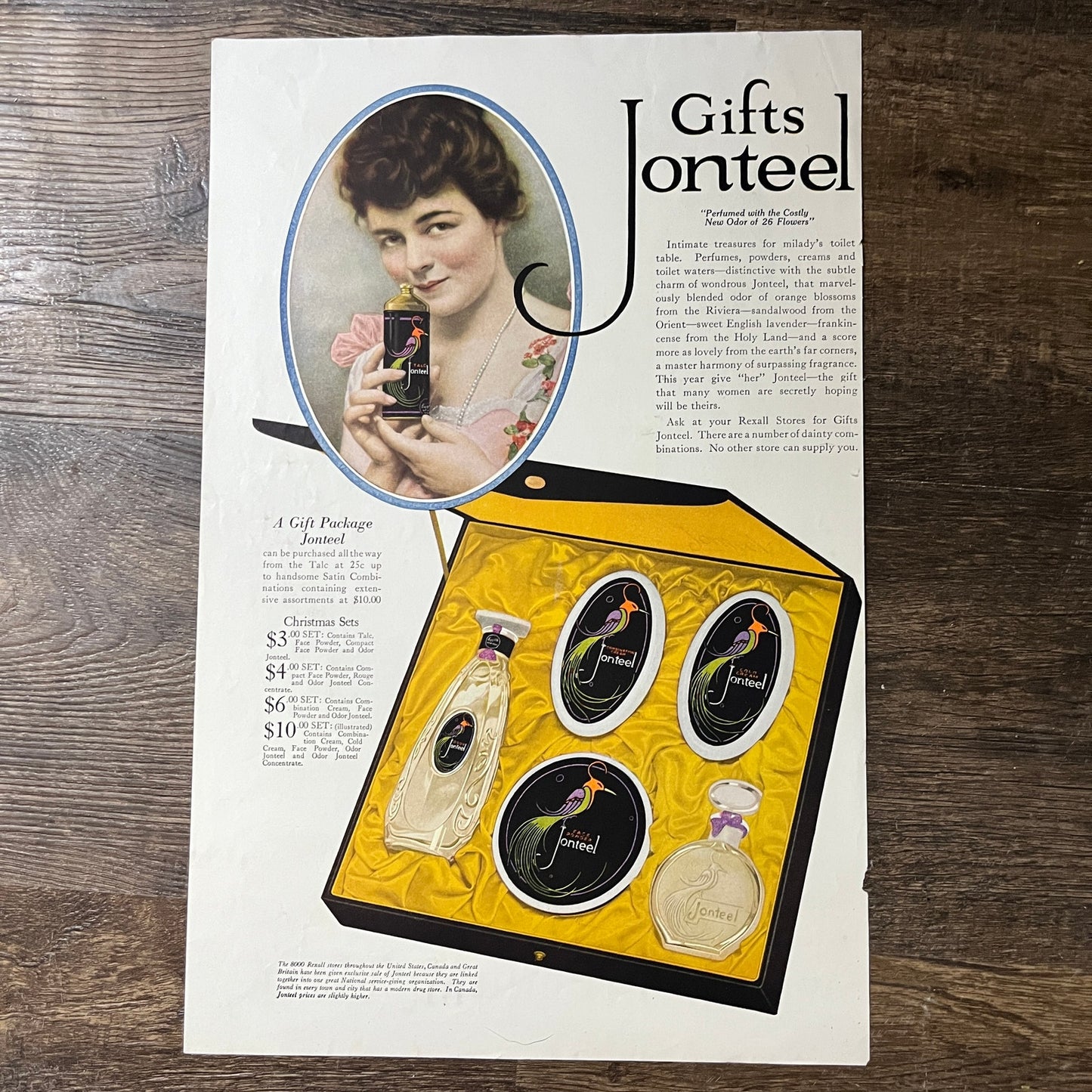 Gifts Jonteel Perfumes Vintage Magazine Ad 10x16 V7