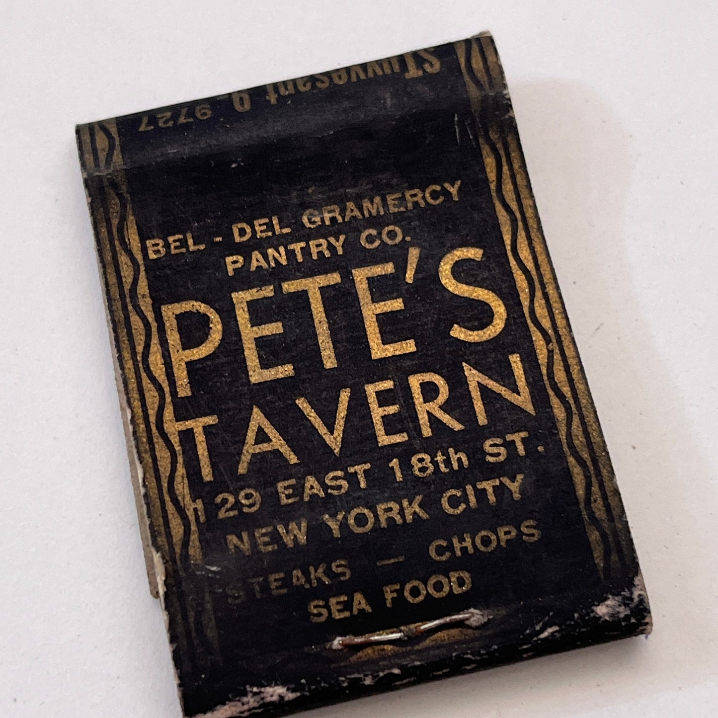 Pete's Tavern at Irving Place New York City Vintage Matchbook Cover TB8-MB3-3