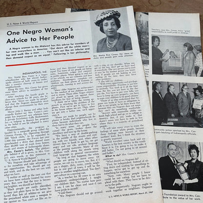 Mattie Rice Coney Advice to African Americans Civil Rights 1967 Article AG1-15