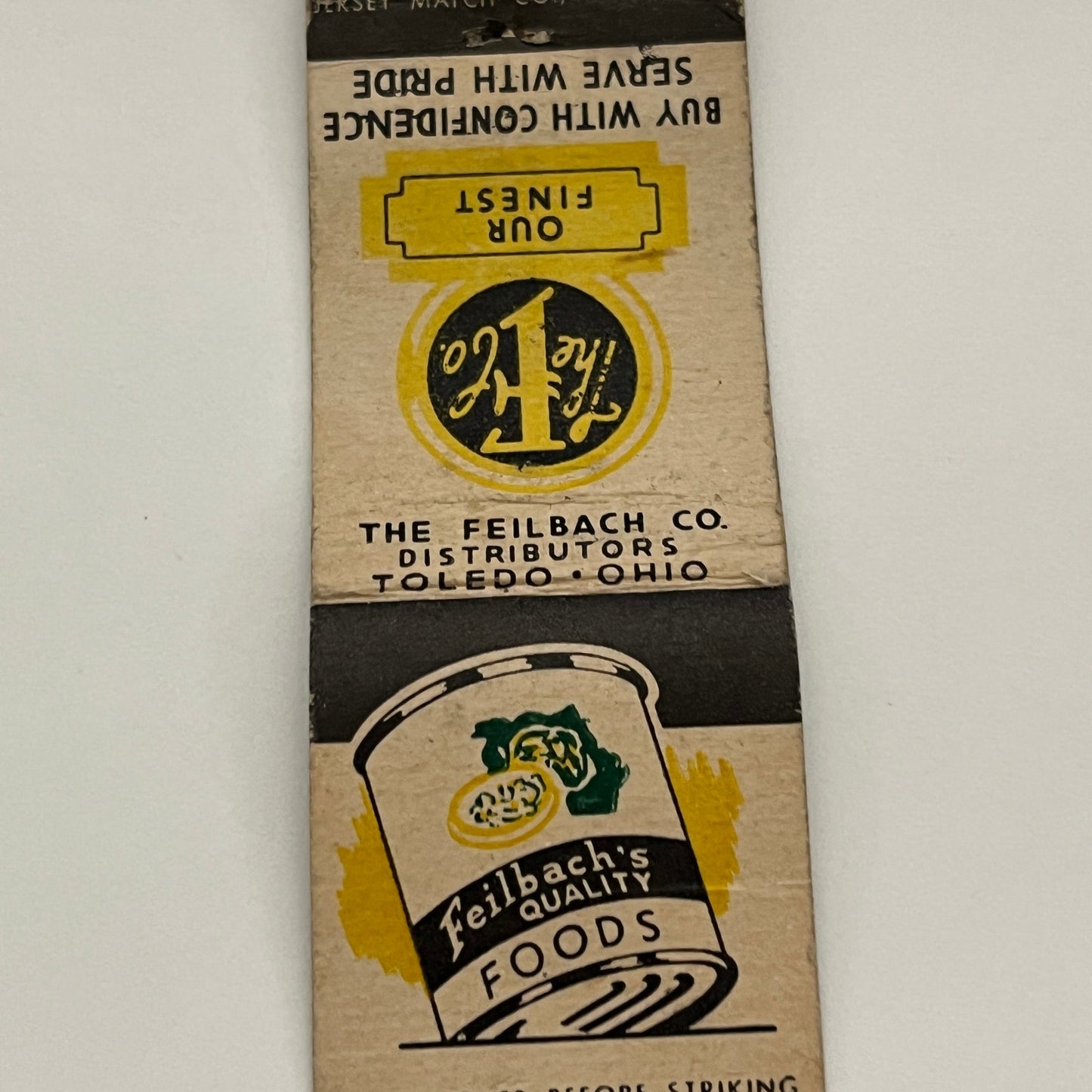Feilbach's Quality Foods Toledo Ohio Vintage Matchbook TB6-MB2-14