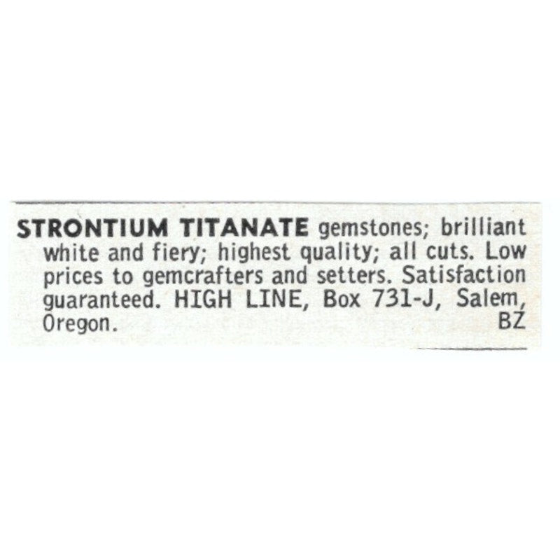 High Line Strontium Titanate Salem Oregon 1964 Magazine Ad AB6-LJS6