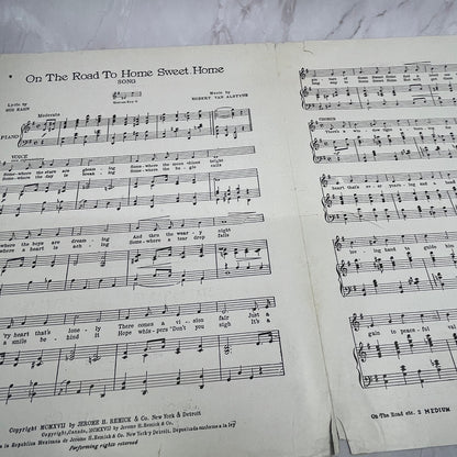 On The Road to Home Sweet Home Egbert Van Alstyne 1917 Sheet Music V16