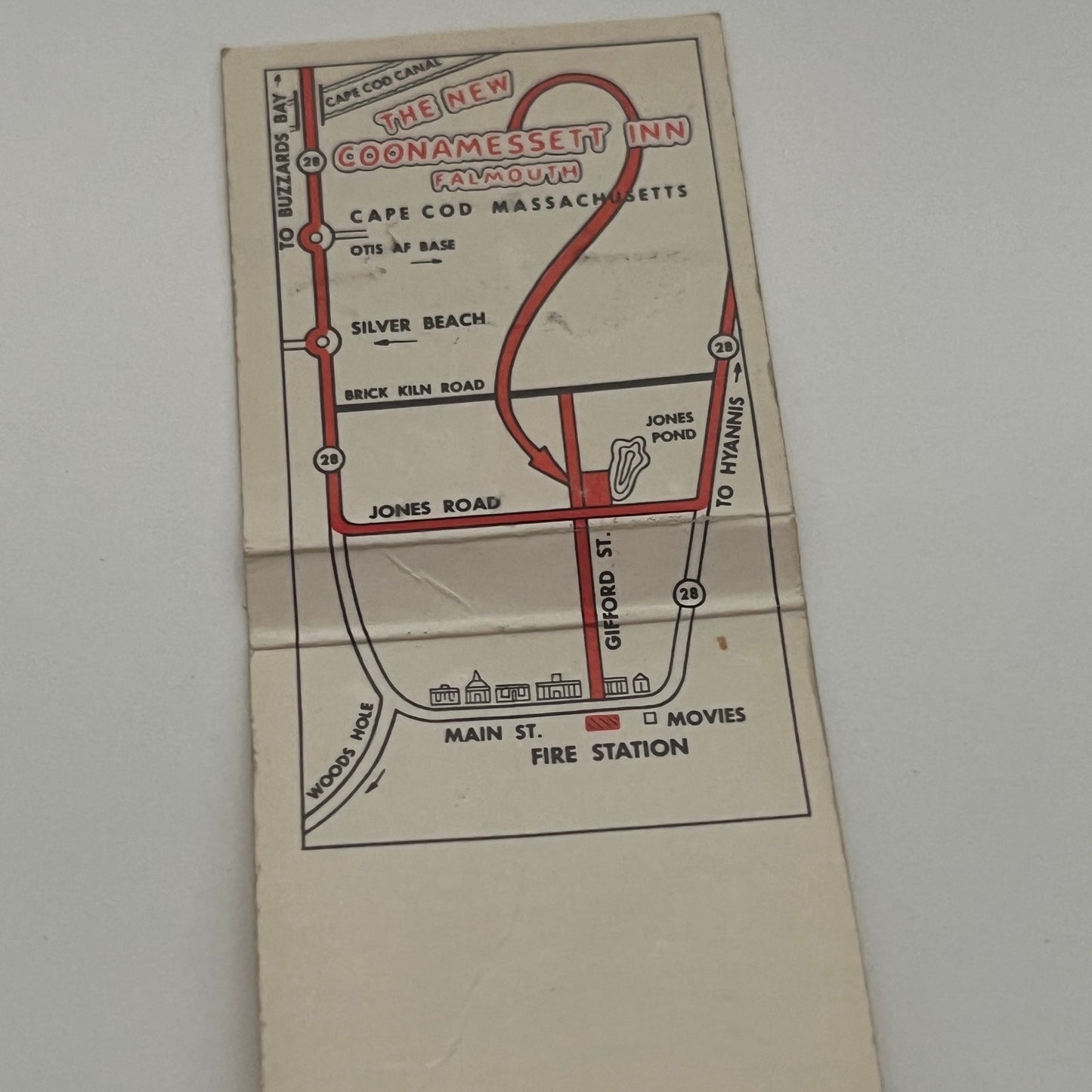 Coonamessett Inn Gifford St. Falmouth MA Vintage Matchbook Cover TB8-MB2-1