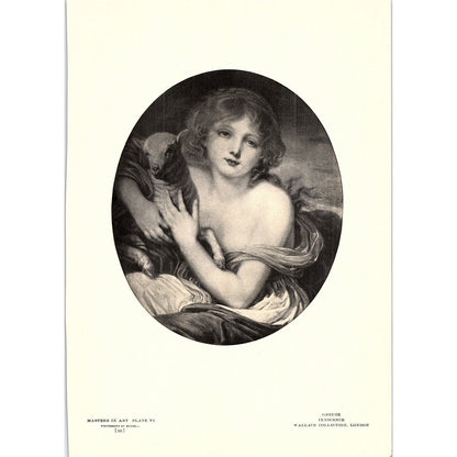 Innocence - Greuze - 1904 Litho Art Print AF5-6