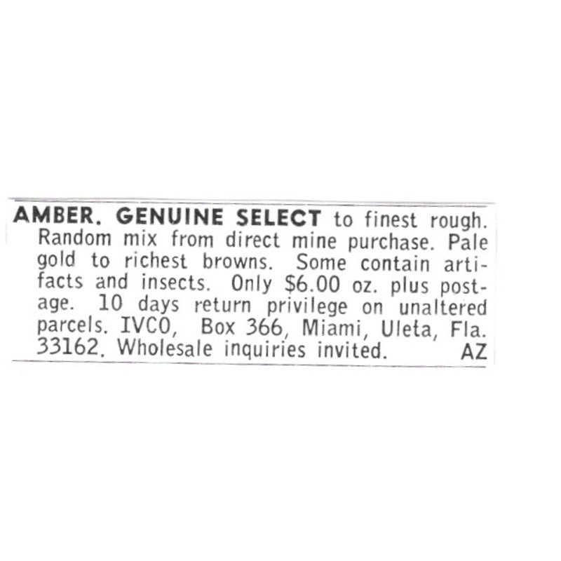 IVCO Genuine Select Amber Miami Uleta Florida 1972 Ad AF8-S15