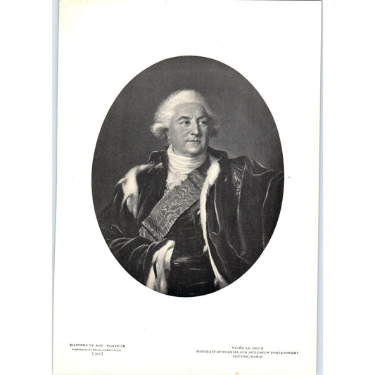 Portrait of Stanislaus Augustus Poniatowski - Vigée Le Brun c1905 Art Print D15