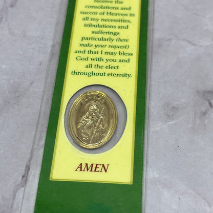 Vintage Saint Jude Prayer Medallion Bookmark SB7