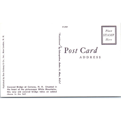 Conway NH White Mountains Covered Bridge Postcard PC3