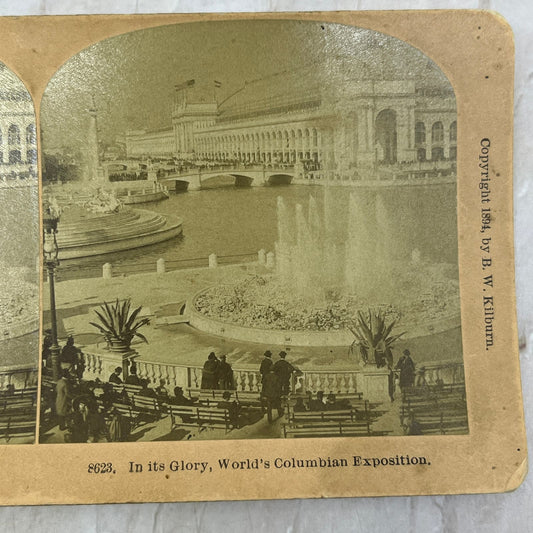 1898 World's Columbian Exposition Fountain Stereoview Card TF5-L3