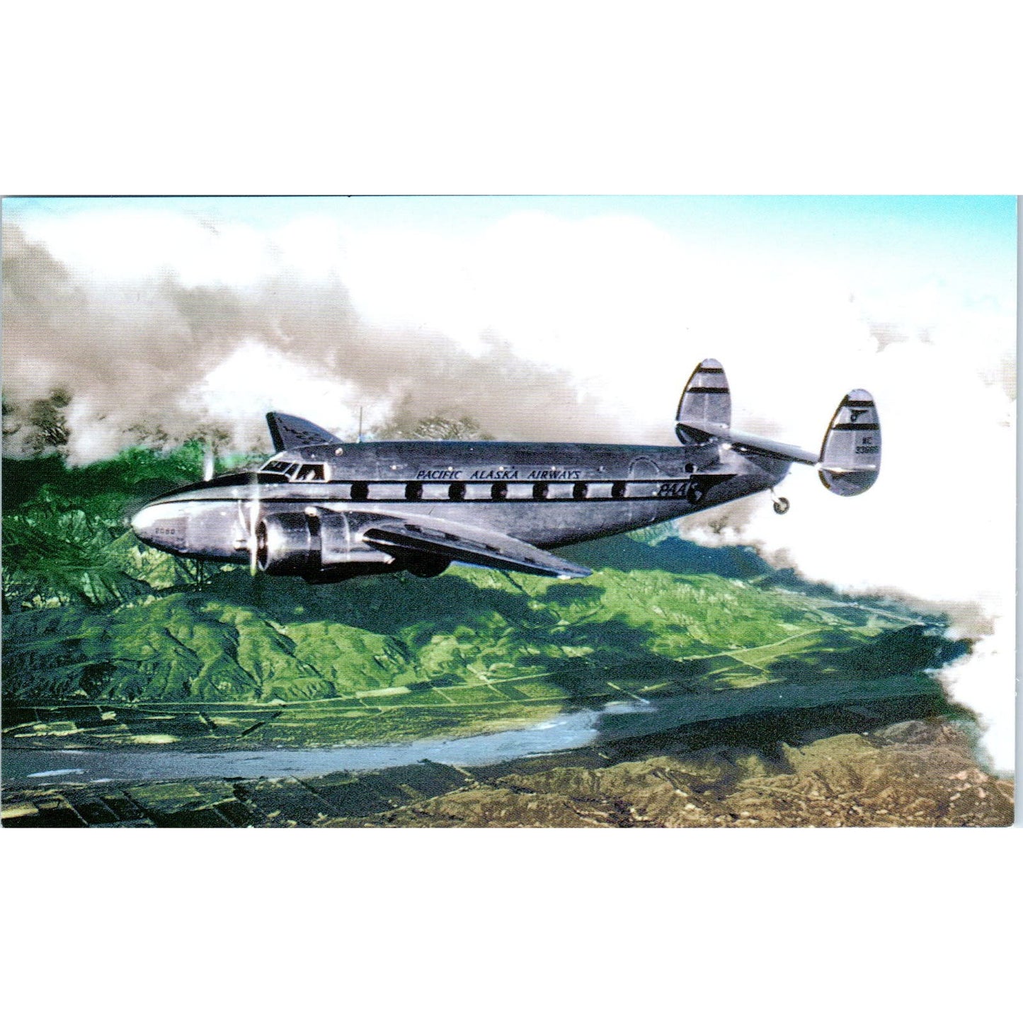 Pan American Airways Lockheed Lodestar Vintage Postcard PC18