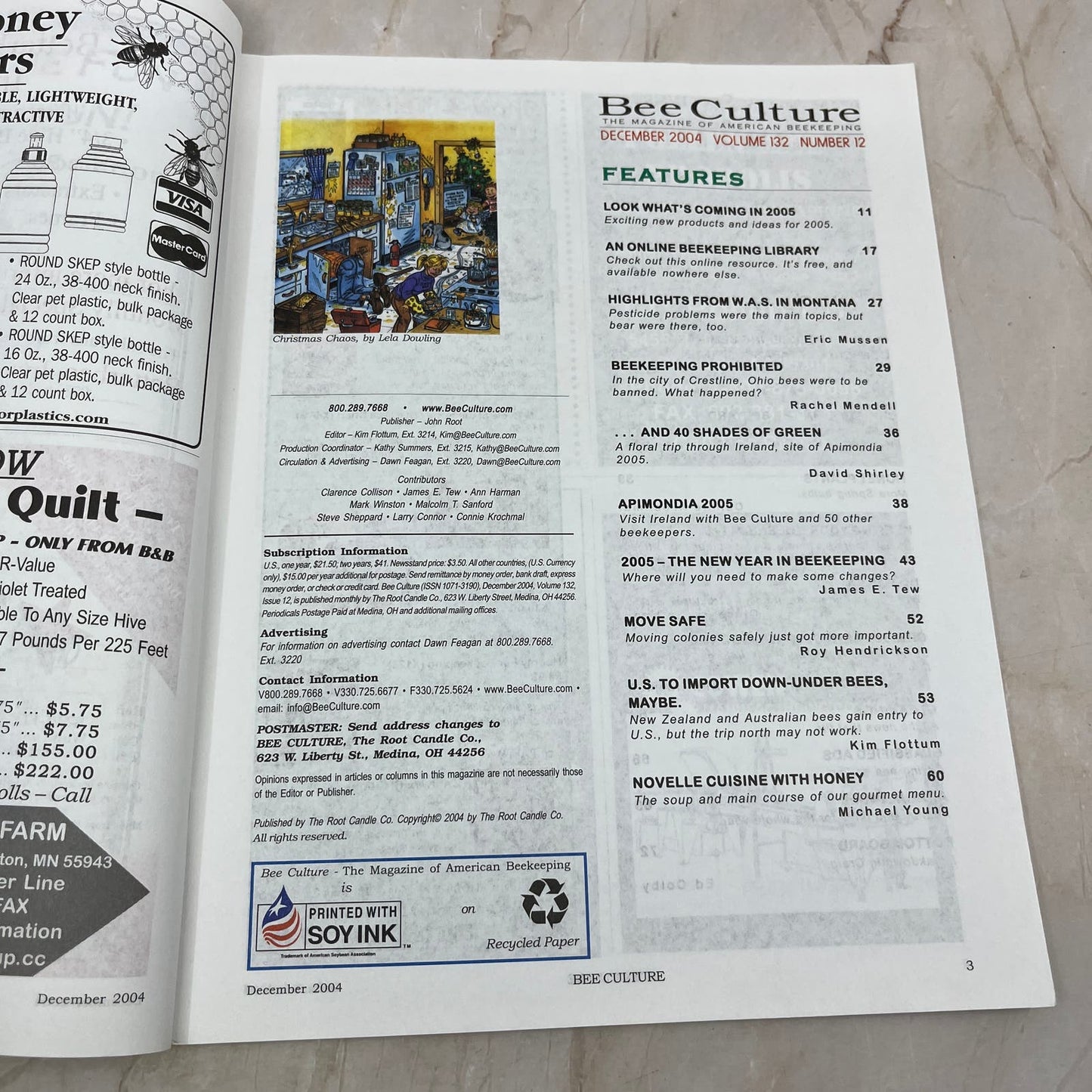 2004 Dec Bee Culture Magazine Magazine - Magazine of American Beekeeping M7