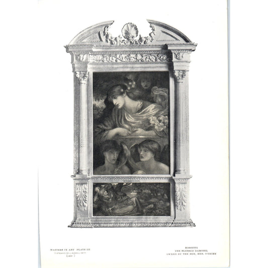 The Blessed Damozel - Rossetti c1905 Art Print D14