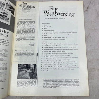 George Nakashima - Jan/Feb 1979 No 14 - Taunton's Fine Woodworking Magazine M35