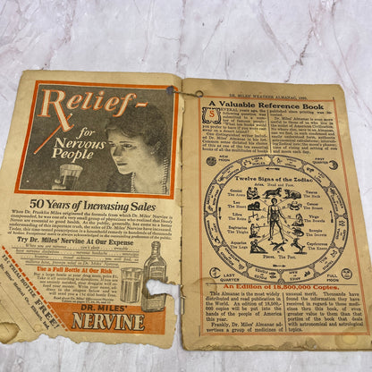 1930 Dr. Miles New Weather Almanac Elkhart Indiana TJ5-E1