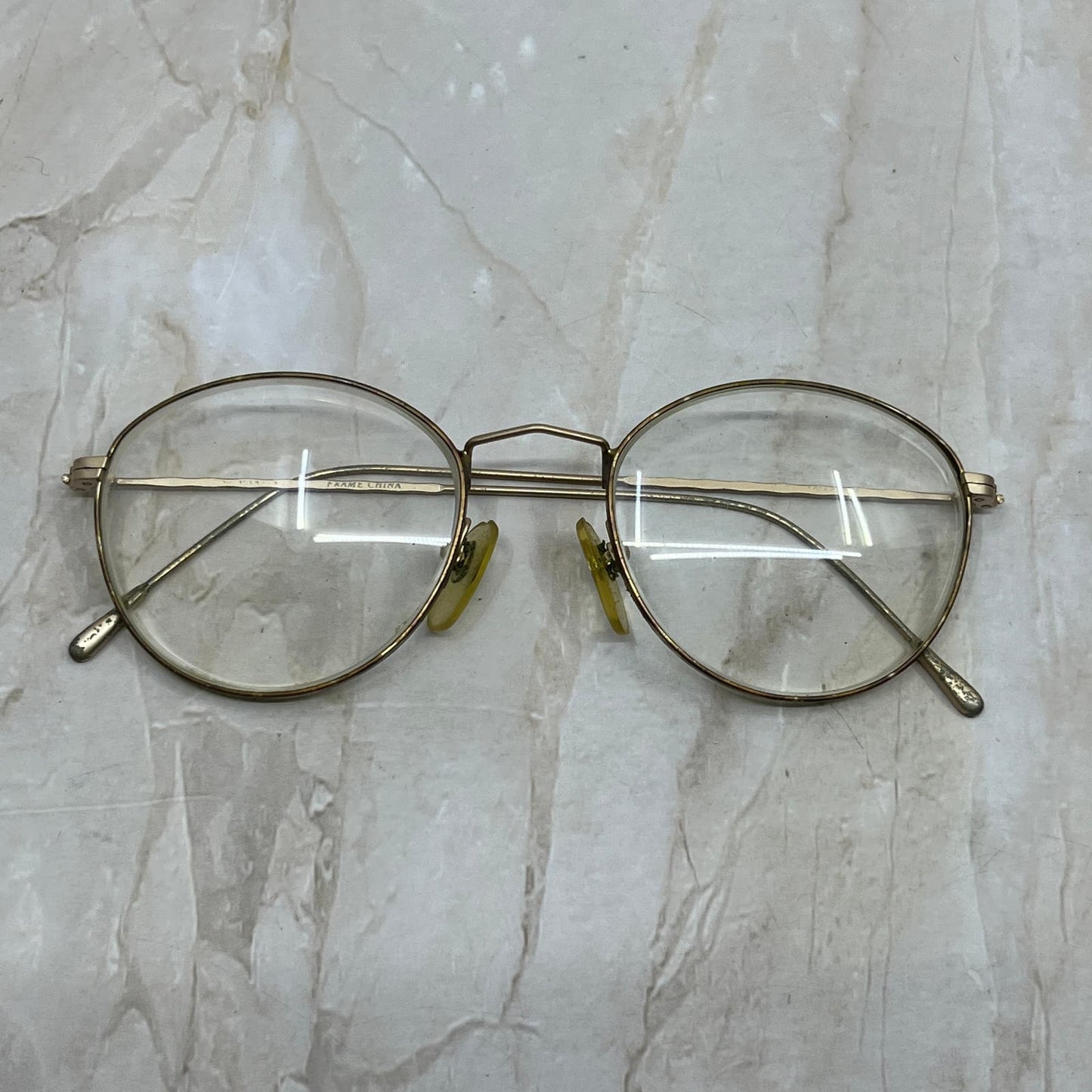 Retro Ultra Thin Brown Round Eyeglasses Frames TD5G1-14