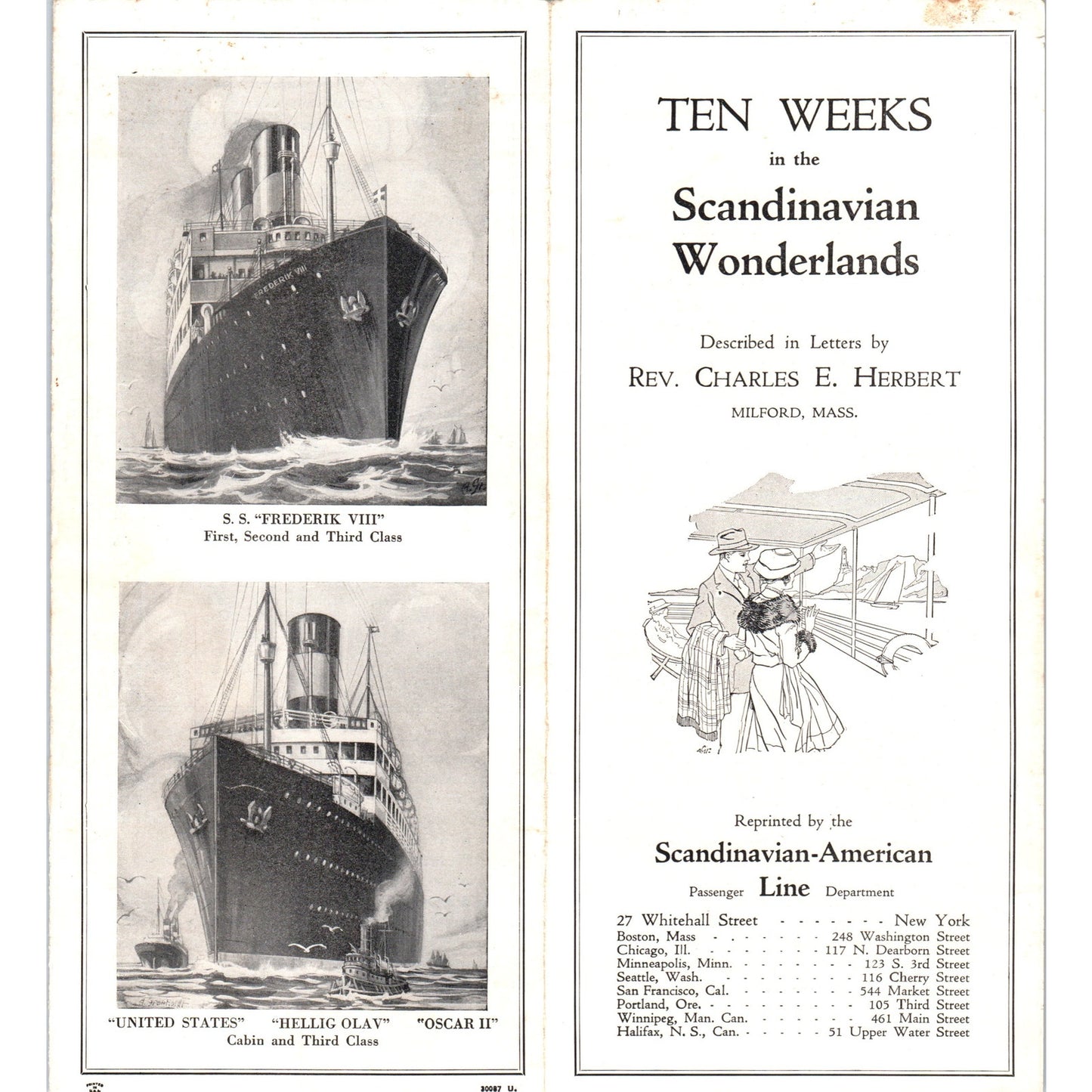 1923 Ten Weeks in the Scandinavian Wonderlands Scandinavian-American Line AF7-E9