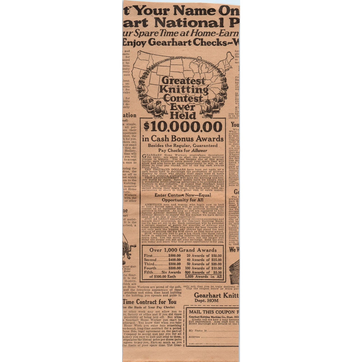 Senator Arthur Capper's Washington Letter 1923 Magazine Ad Clip AE1-1