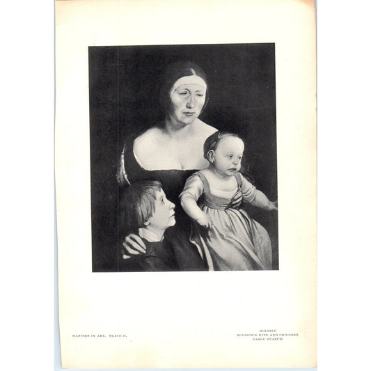 Holbein's Wife and Children - Holbein 1900 Victorian Art Print AB8-MA8