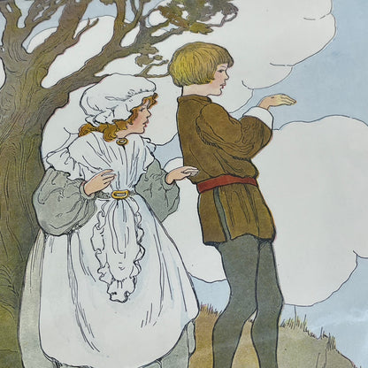 Ladybird Mother Goose Nursery Rhyme Vintage Print Blanche Fisher Wright FL6-9