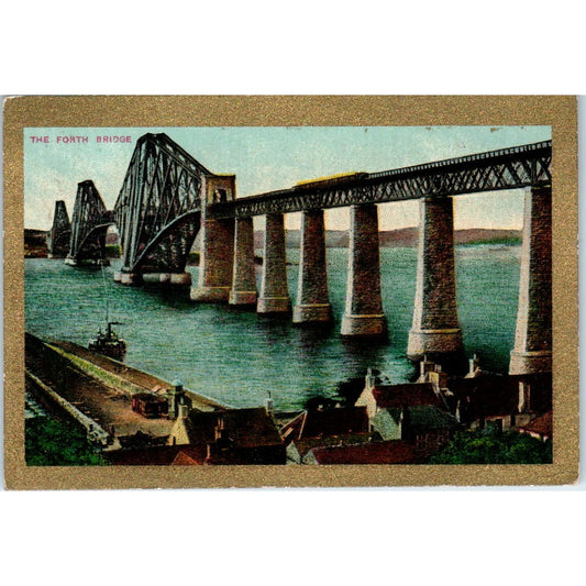 1911-12 The Forth Bridge Scotland Pan Handle Card Scrap Sights and Scenes AD8-Q3