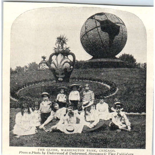 Fire Globe Washington Park Chicago 1897 Victorian Photo AE9-TS6