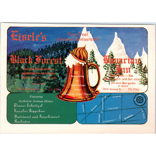 Eisele's Black Forest Bavarian Inn Restaurant St. Louis 1971 Magazine Ad AD8-H4