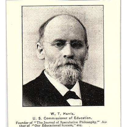 W.T. Harris US Commissioner of Education 1892 Portrait AG2-M21
