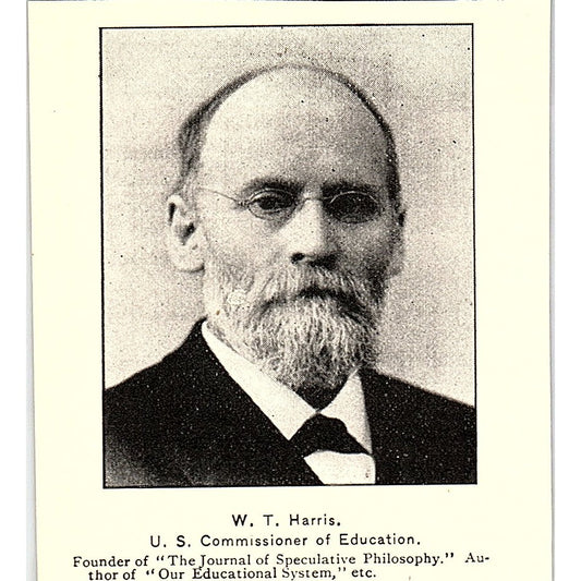 W.T. Harris US Commissioner of Education 1892 Portrait AG2-M21