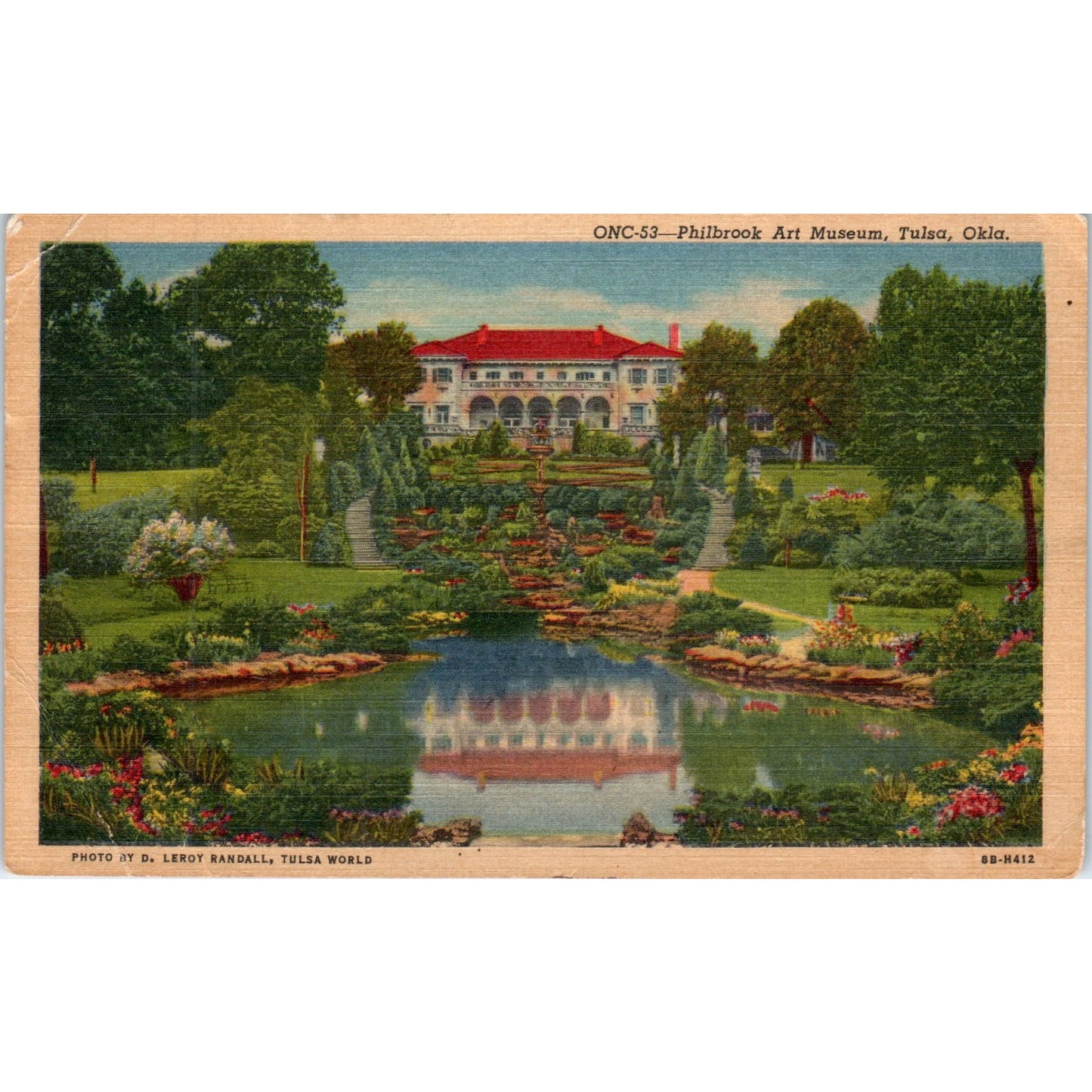 1950s Philbrook Art Museum Tulsa Oklahoma Vintage Original Postcard PD3