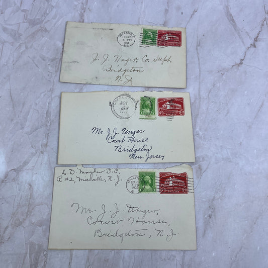 1930s Lot J.J. Unger Bridgeton NJ Postal Cover Envelopes L4-4-5