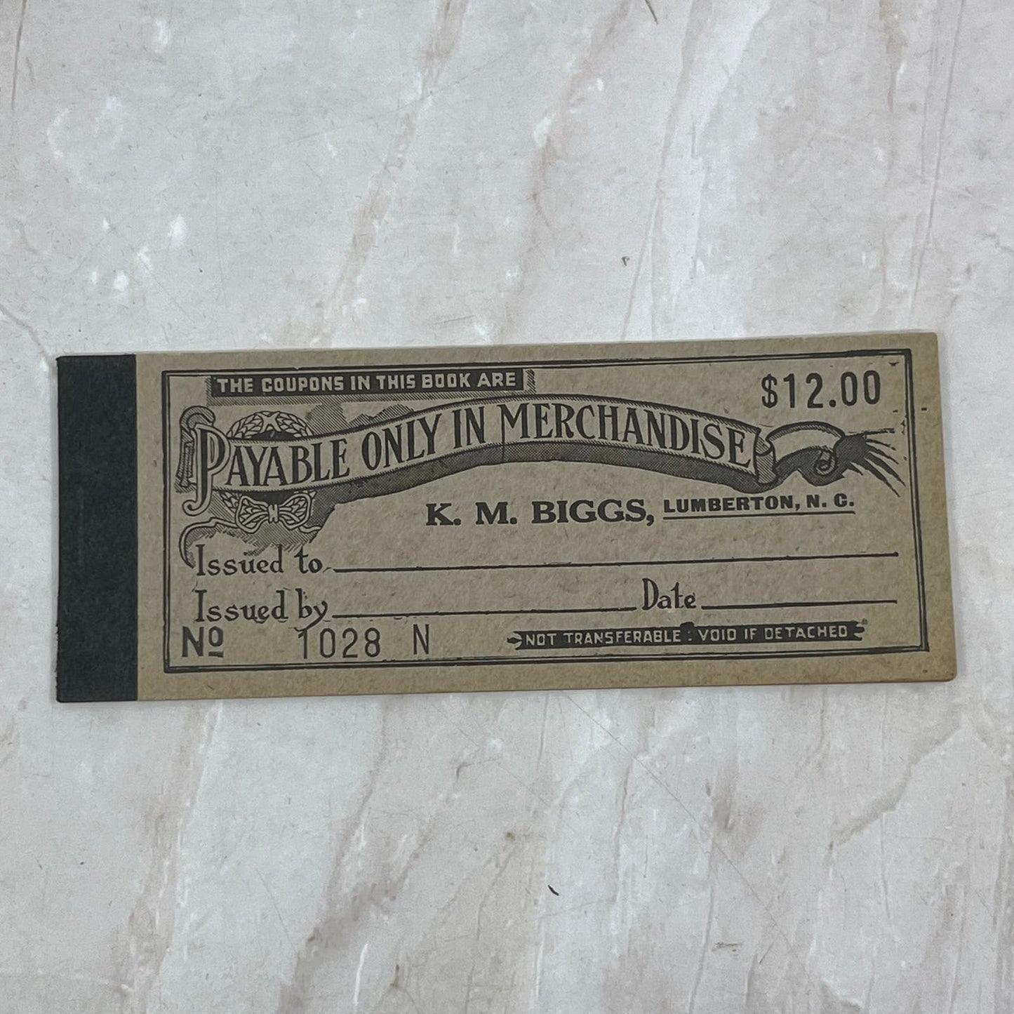 1950s K.M. Biggs Lumberton NC Coupon Booklet TG8-VV